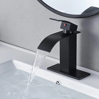 Robinet de lavabo cascade monotrou en acier inoxydable au design moderne, chaud et froid, pour salle de bain et salon – Offre Spéciale
