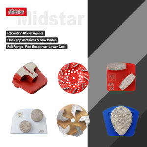 Segment diamanté en T industriel pour le ponçage et le meulage du béton et du terrazzo, compatible avec les meuleuses de sol Werkmaster et les patins de ponçage - Product Image 1