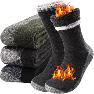 <b>Thick</b> CREW Anti-Bacterial Men's <b>Socks</b> Taiwan Made Warm <b>Winter</b> Mid-Calf <b>Socks</b> - Product Image 1