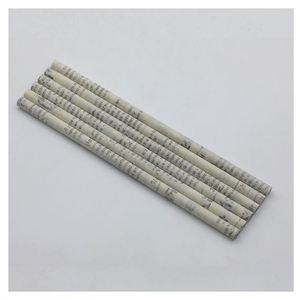 Lápiz de Papel Reciclado Ecológico, Herramienta de Escritura para Hacer Periódicos en Chino e Inglés, Modelo HB Blanco Gris QX-Z004 con Mina Negra - Product Image 2