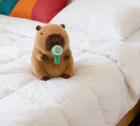 Peluche Capybara Sucette Mignonne à Enfiler, Jouet en Peluche Doux pour Enfants, Poupée Kawaii Moelleuse, Cadeau pour la Fête des Enfants et Anniversaire