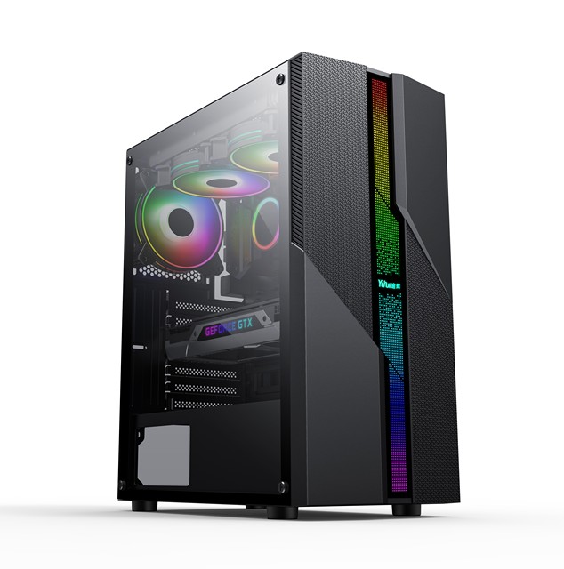 SAMA ARGB Strip Pc case Computer OEM Customized Gaming Computer case Atx Mid Tower