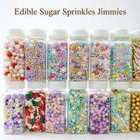 Perles de sucre solides blanches très vendues, confettis brillants colorés, mélange de vermicelles de sucre pour la décoration de gâteaux