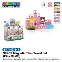 Juego de Bloques Magnéticos en Miniatura EPT, Listo para Viajar, en Caja de Hierro, Bloques de Construcción STEM 3D Portátiles, Ladrillos Magnéticos para Actividades Infantiles