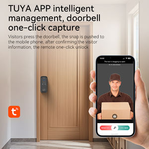 हॉट सेलिंग फिंगरप्रिंट पासवर्ड डिजिटल स्मार्ट लॉक ट्यूया वाईफाई स्मार्ट होम डोर लॉक स्मार्ट इलेक्ट्रॉनिक लॉक - Product Image 5