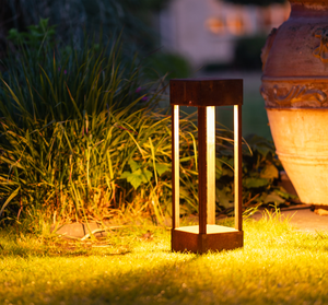 Iluminación Decorativa para Exteriores, Escultura de Jardín, Baliza de Acero Corten, Lámpara LED Roja Oxidada, Resistente al Agua y a la Intemperie, para Paisajismo - Product Image 5