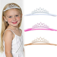 Nouveaux accessoires pour cheveux de filles, bandeaux princesse avec paillettes et strass, bandeaux couronne pour enfants, mode élégante