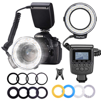 HONGDAK Macro HD-130 LED Ring Video Camera Flash Light pour Canon Nikon Pentax Olympus DSLR Camera