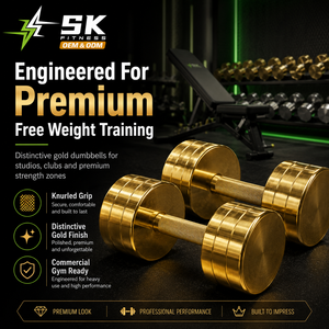 Haltères à tête ronde en chrome doré SK Factory pour la remise en forme, 2,5-150 <span class=keywords><strong>kg</strong></span>, haltères en <span class=keywords><strong>fonte</strong></span> électro-plaquée, couleur personnalisée, vente en gros - Product Image 2