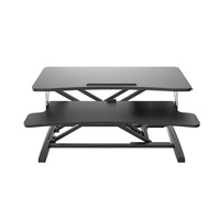 Bureau d'ordinateur portable ergonomique pliable de 32 pouces, réglable en hauteur en continu, idéal pour le travail debout, en bois, portable, vente chaude