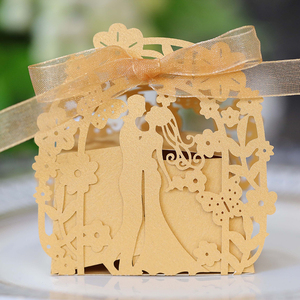 Boîte à bonbons romantique pour <span class=keywords><strong>la</strong></span> Saint-Valentin, mariage, boîte à bonbons pour <span class=keywords><strong>la</strong></span> mariée et le marié, boîte à bonbons pour les faveurs de mariage, arche de fleurs, ruban de remerciement, boîte à bonbons en stock - Product Image 5