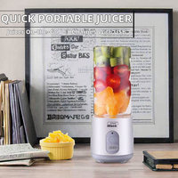 Extracteur de jus rapide pour fruits et légumes, mixeur portable en verre, chargeur USB électrique, mini-blender pour l'extérieur et la voiture