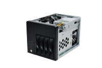 Boîtier NAS Nas-04 4*3.5" pour disques durs (compatible 2.5") avec backplane SATA 6 Gbit/s, prend en charge les cartes mères MINI-ITX, alimentation Flex 1U, pour le bricolage