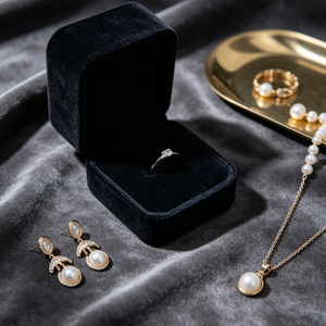 Boîte à bagues en velours avec intérieur floqué, présentoir à bijoux pour demande en mariage, emballage de bague de mariage, étui de rangement - Product Image 6