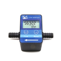 M3 calculatrice compteur d'eau OD13mm voiture laveuse batterie débitmètre ovale engrenage huile nettoyant 0.5-20L/min compteur avec affichage