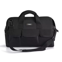 Sac à dos à outils robuste et imperméable en polyester 600D, multi-poches, bretelles rembourrées, 15-19 poches, grande capacité, sac de travail