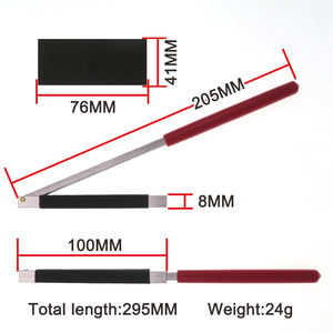 Almohadilla de pulido Manual roja de 205X8mm, Clip de papel de <span class=keywords><strong>arena</strong></span> manual, soporte de papel de lija de plástico <span class=keywords><strong>para</strong></span> herramientas abrasivas, acabado detallado de huecos - Product Image 2