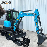 Livraison Gratuite Mini-Excavatrice sur Chenilles 3,5 Tonnes avec Moteur EPA, Petite Machine de Terrassement