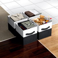 Boîtes de rangement pliables, adaptées aux armoires, aux étagères et aux compartiments de rangement, un excellent outil d'organisation pour la maison.