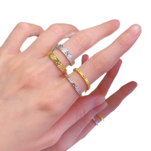 S925 All-Body Sterling Silver Shaking Sound Ring Hot Selling Net Red avec Broken Ice Niche Design Couples Set - Product Image 5