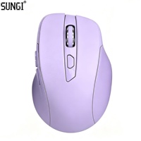 Mouse Nirkabel Ringan 2.4G & Mode Ganda, Dapat Diisi Ulang, DPI Dapat Disesuaikan, Multi Warna, Senyap untuk Notebook dan Desktop