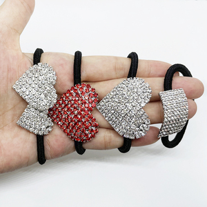 Khuyến Mại Căng Tóc Tie Phụ Kiện Bạc Mạ Rhinestone Căng Ban Nhạc Đàn Hồi Tóc Tie Đuôi Ngựa Chủ - Product Image 2