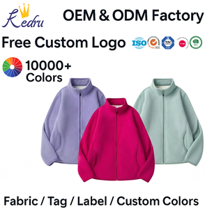 女式保暖柔软抓绒夹克拉链立领户外徒步休闲叠穿开衫 - Product Image 1