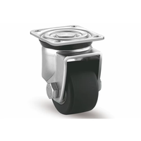 Nouveau produit, roulettes industrielles robustes de 2,5 pouces et 3 pouces, couleur noire, double roulement à billes, nylon, capacité de charge de 600 à 700 kg