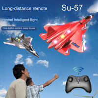 Avion RC Lehoo Toys SU57 en mousse EPP, modèle volant télécommandé 2.4G avec application, lumières et chargeur inclus