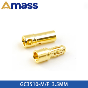 Connettore a banana Amass placcato oro 24k, terminale in rame, cavo di alimentazione 20A 500V DC Serie <span class=keywords><strong>GC</strong></span> - Product Image 4