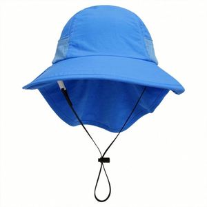 Summer New Children's Casual Cycling <b>Leaf</b> Pattern <b>Light</b> Breathable Mesh Sun Protection Bucket Hat - Product Image 5