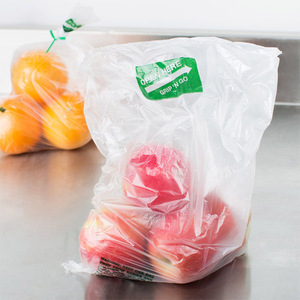 Produce Bags Biodegradable Fruits Produce Bags Bio Degradable Compostable Market Flat Roll Bags For Long Vegetables Packaging