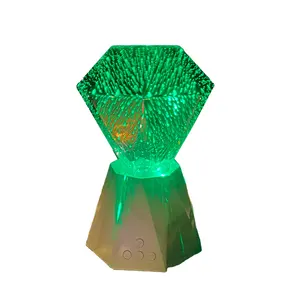 Shine eye-catching party magic diamond light Xmas decoration led 3D diamonds basics sleek rechargeable table lamp