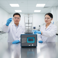 Mini lyophilisateur expérimental multi-collecteurs pour laboratoire, biotechnologie, sciences des matériaux, avec flacon Eggplant