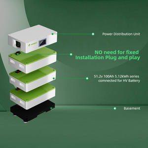HV Lithium <b>Battery</b> Stackable Residential <b>48V</b> 100AH 256V 10kw 15kw <b>Battery</b> Solar Power System Build in BMS - Product Image 1