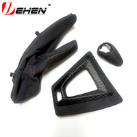 2014-2021 Real Dry Wet Carbon untuk BMW M2 F87 M2C Alcantar Real Carbon Fiber Interior Parts Dashboard Decorative Cover 10pc