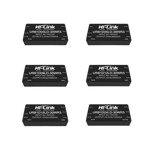 Hi-Link 30W 5V/12V/15V/24V Single Output 40-160Vdc URB1D05LD-30WR3 URB1D12LD-30WR3 URB1D24LD-30WR3 DC Power Supply Module