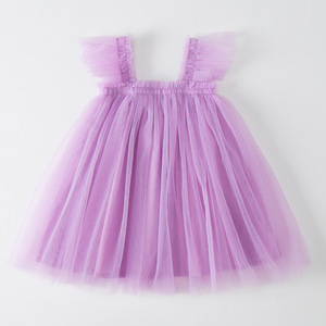Vestidos de Tul para Niñas al por Mayor, Multicolores, con Mangas Abullonadas y Tirantes, Vestidos de Verano para Bebés - Product Image 2