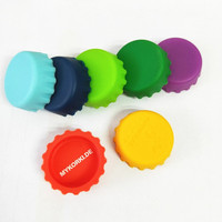 Custom Printing Logo Silicone Beer Bottle Caps