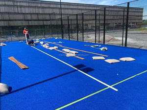 Césped Artificial para Pádel <span class=keywords><strong>de</strong></span> 10 mm y 13500 Dtex, Color Rojo <span class=keywords><strong>Ladrillo</strong></span>, para Interiores y Exteriores, Resistente al Desgaste, Fácil Instalación - Product Image 6