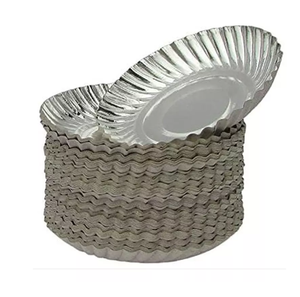 Bandeja de servicio de cartón de lámina de oro desechable de 10kg, venta al por mayor, plato de papel rectangular desechable ecológico, bandeja dorada - Product Image 6
