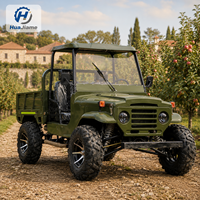 Mini UTV OEM 350CC à essence avec remorque de remorquage, robuste, tout-terrain, pour le transport sur les plateaux de tournage, en acier Q235B, 65KM/H