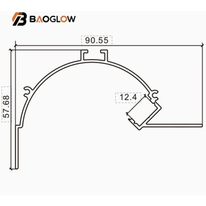 Hot Sale Plastering the <b>Cove</b> <b>Lighting</b> Trough Stair Handrail Handle Free Drawers Aluminum Led Aluminum Profile Led Strip Channel - Product Image 3