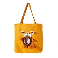 Bestella New Cute Fun Animal Canvas Pet Travel Bag Four Seasons Universal Out Cat and Dog Probe Messenger Bag Respirant Feature