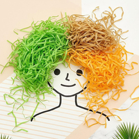 Déchets et brins de papier raphia multicolores, confettis froissés pour le bricolage, garnissage parfait pour l'emballage cadeau et le remplissage de paniers