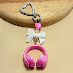 Nuevo Estilo de Audífonos Musicales, Llavero de Resina con Impresión UV, Diseño de Dibujos Animados, Colgante de Moda para Niñas, Accesorios para Bolsos - Product Image 3
