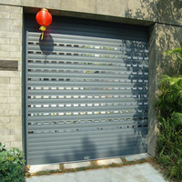 Volet roulant en alliage d'aluminium, design moderne, grille de sécurité, porte à enroulement, trous carrés perforés, isolation thermique, supermarché