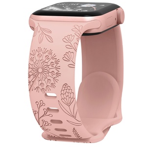 Correas de Reloj de Silicona Grabadas con Láser al por Mayor para Apple <span class=keywords><strong>Watch</strong></span> S9 45mm Ultra 49mm SE 44mm, Correa Deportiva para Reloj - Product Image 1
