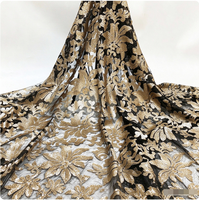 Tissu en maille brodé de paillettes tournesol haut de gamme 4 mm, point plat, pour robes de soirée européennes et américaines