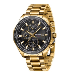 Drioshipping Luxury Men's Stainless Steel Analog Wristwatch 2599 Small Three Sport Stop Chronograph Calendar Quartz Watch - Product Image 1